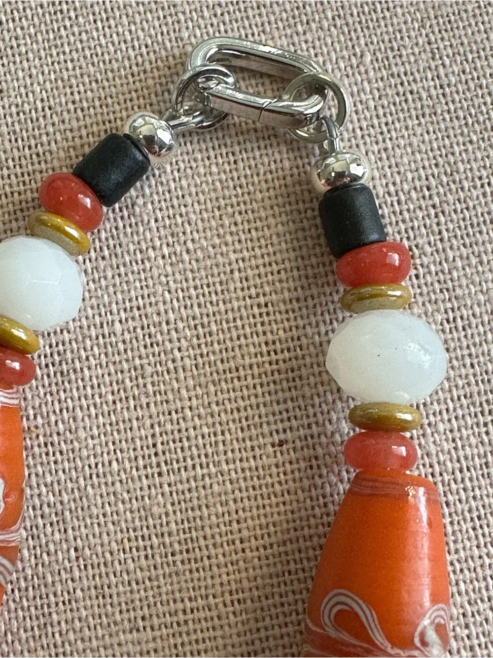 Handmade orange african